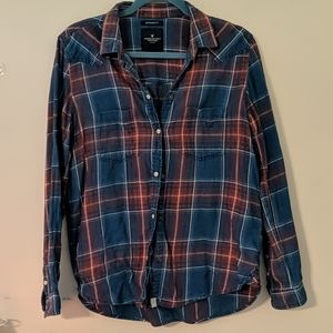 American Eagle Blue/Red Flannel